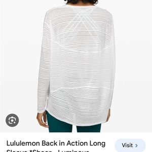 Lululemon Back in Action sheer